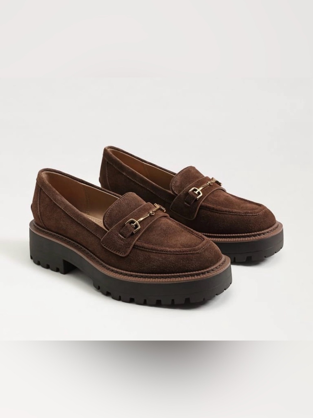 Sam Edelman Lea Platform Loafer Mustang Brown Suede